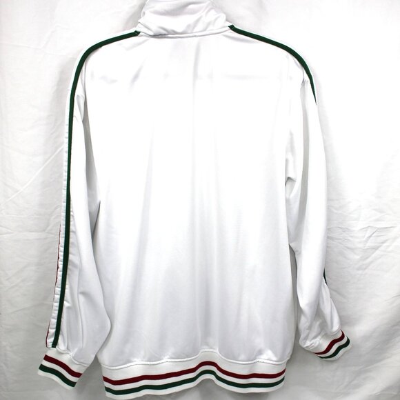 Victorious Urban Couture "MEXICO" Track Jacket White Red Green Band Men's Sz XL - Picture 5 of 5